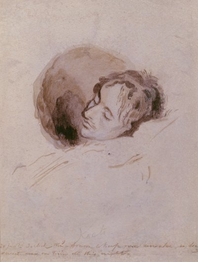 Keats sul letto di morte da Joseph Severn